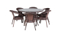 Комплект DECO 6 с круглым столом коричневый