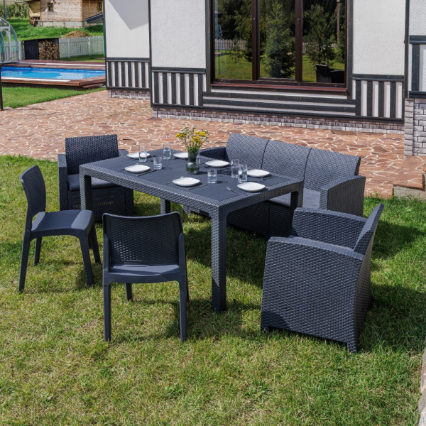 Обеденный комплект Royal Family LANA DINING M графит