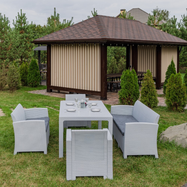 Комплект Royal Family GRAND LANA DINING L светло-серый