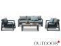 Комплект мебели OUTDOOR Денвер (3-местный диван, 2 кресла, стол), графит