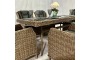 Стол обеденный BARCELONA (Барселона) бежево-коричневый 180х90 из искусственного ротанга