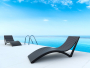 Шезлонг-лежак пластиковый Slim черный