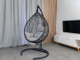 Подвесное кресло-кокон OSTIN шнур темно-серый + каркас