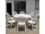Patty 150 белый комплект мебели из литого алюминия
