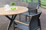 Timra T-N, комплект обеденной мебели антрацит/натуральный, алюминий/тик