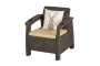 Комплект мебели YALTA BIG FAMILY 2 ARMCHAIR (Ялта) темно коричневый из пластика под искусственный ротанг