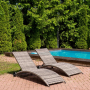 Комплект шезлонгов Royal Family AGATA без матраса в сером цвете 2шт