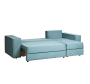 Диван Bergamo трехместный с канапе правый раскладной бирюзовый