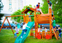 Детская игровая площадка Jungle Cottage + Train Module + Swing Module