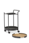 Trelleborg, тележка сервировочная антрацит/натуральный, алюминий/тик