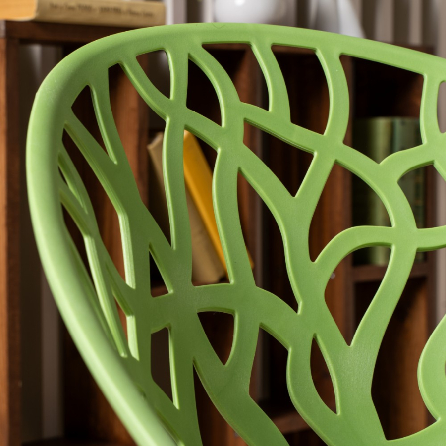 Комплект стол TOM (черно/белый) + 4 стула ARIA (мята)