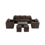 Лаунж зона MILAN (Милан) на 7 персон коричневого цвета