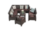 Комплект мебели YALTA CORNER RELAX SET XL (Ялта) темно коричневый из пластика под искусственный ротанг
