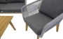 Paris Sofa Set Gray комплект для отдыха из роупа