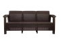 Диван трехместный YALTA SOFA 3 SEAT (Ялта) темно коричневый из пластика под искусственный ротанг