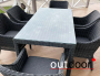 Комплект мебели из ротанга OUTDOOR Марокко (стол, 6 стульев), узкое плетение, графит