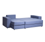 Диван Bergamo трехместный с канапе левый раскладной синий