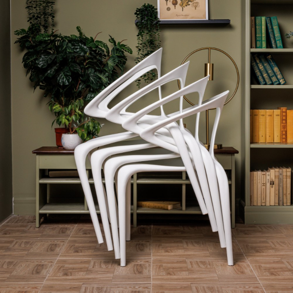 Комплект обеденных стульев Royal Family MAY (4 шт.) белый