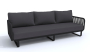 Лаунж зона BELLISA с трехместным диваном - антрацит
