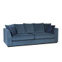 Диван Roberto трехместный шенилл синий