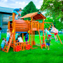 Детская игровая площадка Jungle Cottage + Train Module + Swing Module
