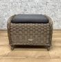 Оттоманка пуф серии BAVARIA (Бавария) бежево-коричневый из искусственного ротанга