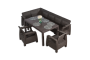 Комплект мебели YALTA L-LARGE DUO SET (Ялта) темно коричневый из пластика под искусственный ротанг