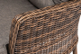 АЛИСА кресло плетеное, цвет коричневый с подушками