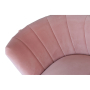 Кушетка-рекамье велюровая светло-розовая