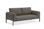 Stockholm, диван 2 антрацит/серый, алюминий