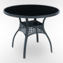 Стол из искусственного ротанга 96 (black)