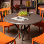 Комплект стол TOM (капучино) + 4 стула KAI (оранжевый)