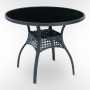 Стол из искусственного ротанга 96 (black)