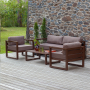 Набор садовой мебели CAPRI / 4 предмета: диван, 2 кресла, столик / коричневый (S4A)