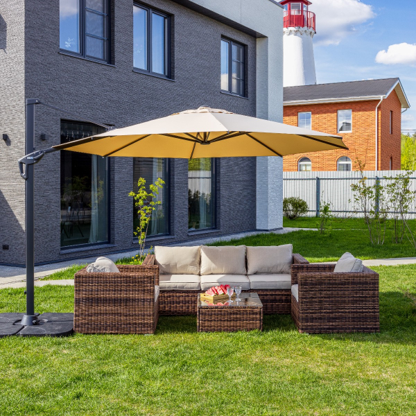 Уличный зонт SKY круглый в комплекте с базой